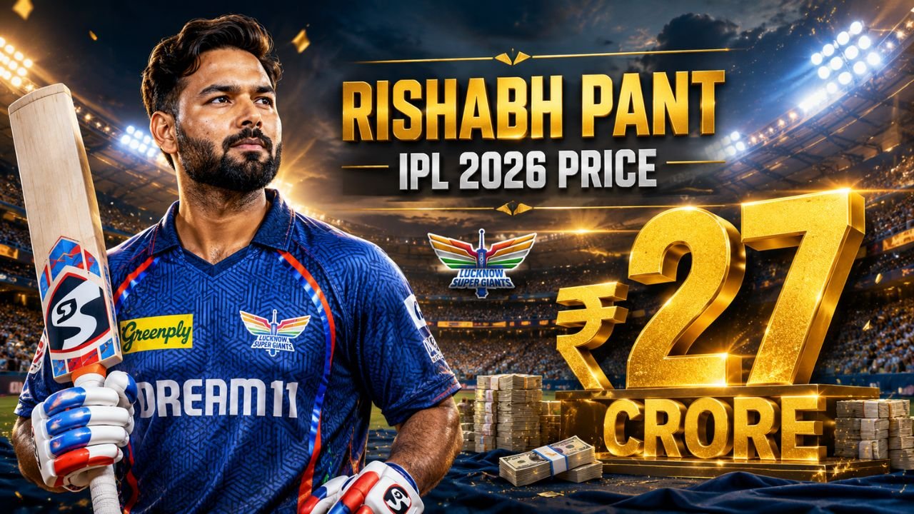 Rishabh Pant IPL Price 2026 with ₹27 Crore Lucknow Super Giants Salary