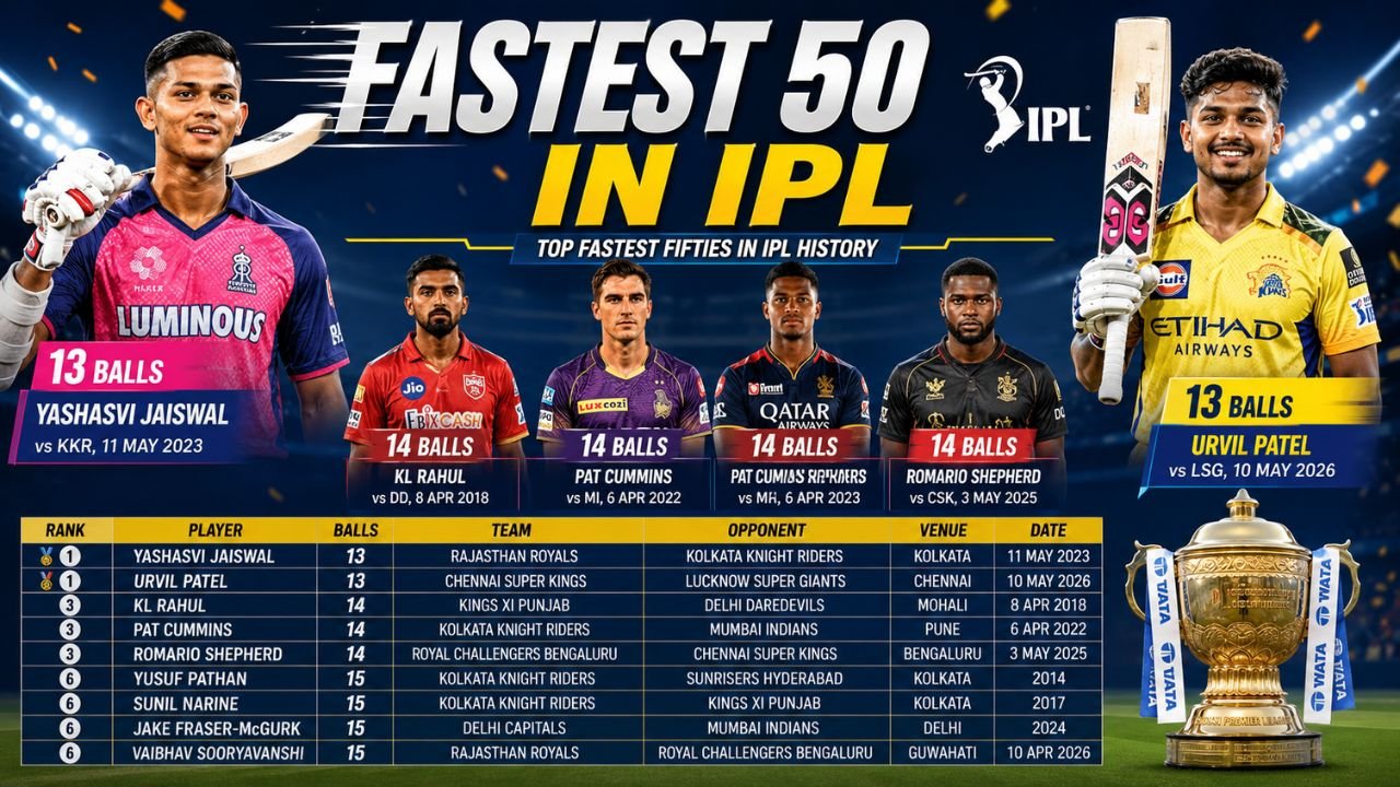 Fastest 50 in IPL: Top 10 Quickest Half-Centuries in IPL History 