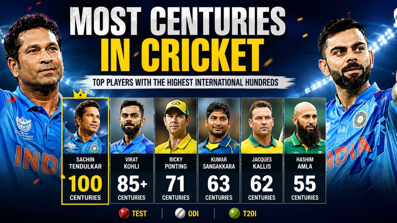 Most Centuries in Cricket